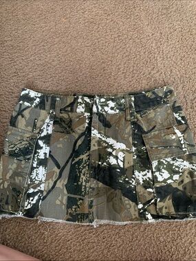 Fashion Nova Green Camouflage Mini Skirt